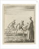 A woman beholds a mower behind whom stands Death with a scythe by Pieter Arentsz II