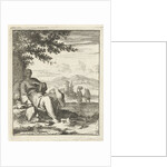 Woman sitting in the shade under a tree by Pieter Arentsz II
