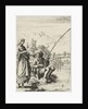 Woman in conversation with an angler by Pieter Arentsz II