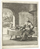 Woman eating at a table by Pieter Arentsz II