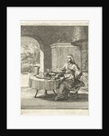 Woman eating at a table by Pieter Arentsz II