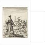 Female beholds a farmer sowing by Pieter Arentsz II