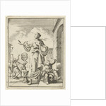 Women making defensive gesture to Death, who cuts the thread of life by Pieter Arentsz II