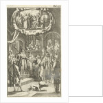 Nicephorus, Emperor of the Greeks, conquered by the Wallachen and beheaded / Diogenes showers in winter with cold water by Johannes Boekholt