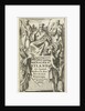 Judge listening to the indictment which brings out a woman against the personification of the deadly sins by Abraham Boekholt
