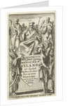 Judge listening to the indictment which brings out a woman against the personification of the deadly sins by Abraham Boekholt