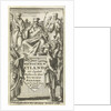 Judge listening to the indictment which brings out a woman against the personification of the deadly sins by Abraham Boekholt