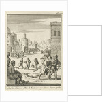 Slaves walk with chains on their ankles by Jan Claesz ten Hoorn