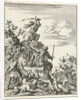 Louis VII, King of France, fighting alone against the enemy at Laodicea by Timotheus ten Hoorn