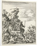 Louis VII, King of France, fighting alone against the enemy at Laodicea by Timotheus ten Hoorn
