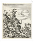 Louis VII, King of France, fighting alone against the enemy at Laodicea by Timotheus ten Hoorn