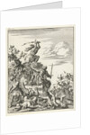Louis VII, King of France, fighting alone against the enemy at Laodicea by Timotheus ten Hoorn
