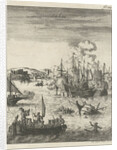 Sea battle off the coast of Salee, Morocco by Jan Luyken
