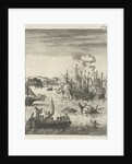 Sea battle off the coast of Salee, Morocco by Jan Luyken