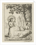 Christ and the soul personified by a fountain by Pieter Arentsz II