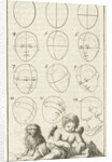 Twelve heads in different positions, labeled 1-12 by Willem Goeree