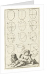 Twelve heads in different positions, labeled 1-12 by Willem Goeree