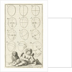 Twelve heads in different positions, labeled 1-12 by Willem Goeree