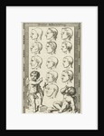 Twelve heads, marked A-M by Willem Goeree