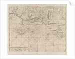 Sea chart of the coast of France between the island of Groix and the municipality of La Baule-Escoublac by Johannes van Keulen I