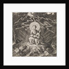 Personified soul asleep in Christ's lap during storm and tempest by Jan Luyken