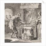 Lady World and the devil in a smithy by Jan Luyken