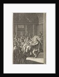 Christ puts his hand on a woman by Anonymous