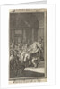 Christ puts his hand on a woman by Anonymous