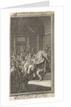Christ puts his hand on a woman by Anonymous