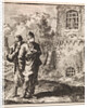 Two travelers watching a man behind the bars of a prison by Pieter Arentsz & Cornelis van der Sys II