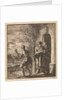 Man with fur coat and fur hat looking at almost naked man by Pieter Arentsz & Cornelis van der Sys II