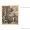 Seated man with cup and can turns from a thirsty hiker by Pieter Arentsz & Cornelis van der Sys II