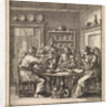 People sit at a table drinking coffee by Pieter Arentsz & Cornelis van der Sys II