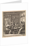 People sit at a table drinking coffee by Pieter Arentsz & Cornelis van der Sys II