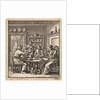 People sit at a table drinking coffee by Pieter Arentsz & Cornelis van der Sys II