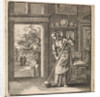Woman sweeps the floor of a house by Pieter Arentsz & Cornelis van der Sys II
