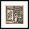 Woman sweeps the floor of a house by Pieter Arentsz & Cornelis van der Sys II