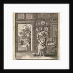 Woman sweeps the floor of a house by Pieter Arentsz & Cornelis van der Sys II