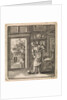 Woman sweeps the floor of a house by Pieter Arentsz & Cornelis van der Sys II