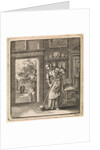 Woman sweeps the floor of a house by Pieter Arentsz & Cornelis van der Sys II