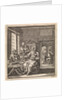 Figures at a table on which a loaf of bread and a knife can be seen by Pieter Arentsz & Cornelis van der Sys II
