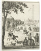 Persians on horseback practicing with bow and arrow by Pieter Jansz