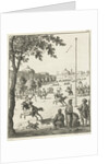 Persians on horseback practicing with bow and arrow by Pieter Jansz