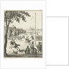 Persians on horseback practicing with bow and arrow by Pieter Jansz