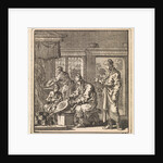 Man stokes the fire with a bellows by Pieter Arentsz & Cornelis van der Sys II