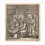 Man stokes the fire with a bellows by Pieter Arentsz & Cornelis van der Sys II