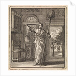 Woman holding a brush on a stick by Pieter Arentsz & Cornelis van der Sys II