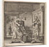 Female scrubs the floor with a scrubbing brush by Pieter Arentsz & Cornelis van der Sys II