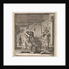 Female scrubs the floor with a scrubbing brush by Pieter Arentsz & Cornelis van der Sys II