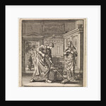Female scrubs the floor with a scrubbing brush by Pieter Arentsz & Cornelis van der Sys II